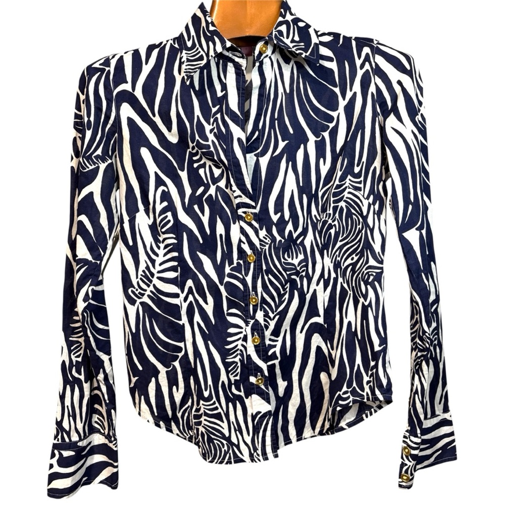 Lilly Pulitzer Entourage Zebra Button Down
